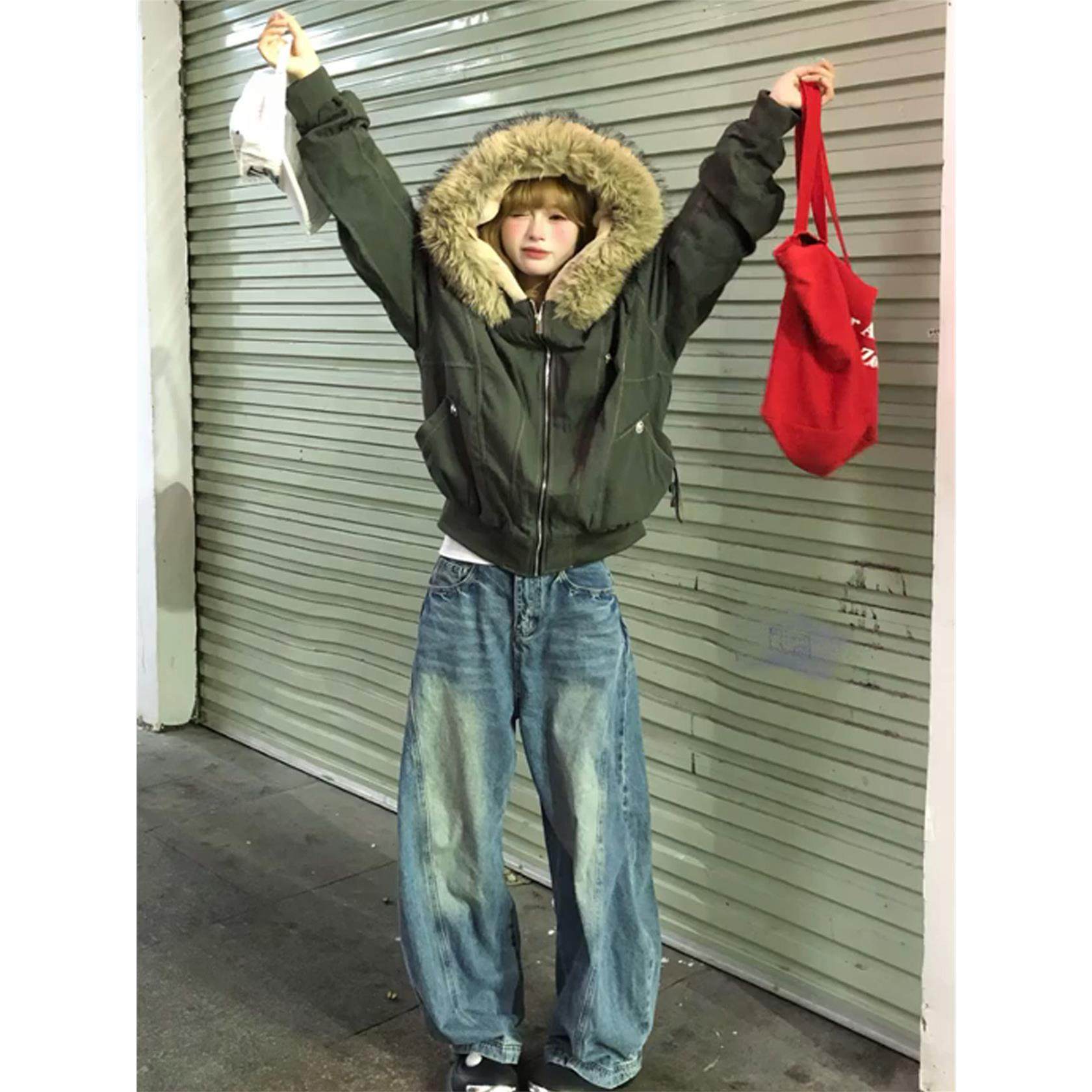 超好看座山雕棉服外套女冬季2025新款棉衣加绒加厚派克服情侣棉袄,淘宝优惠券,粉丝福利购,淘宝优惠卷