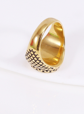 男女通用不锈钢复古保色持久戒指