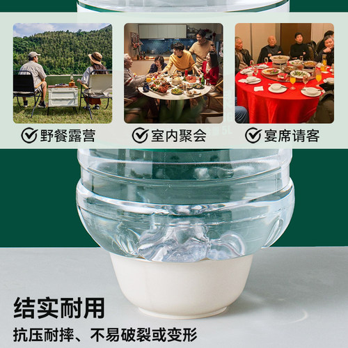 户外一次性餐具三件套碗筷套装稻壳野餐露营餐盘子菜碟食品级家用 - 图3