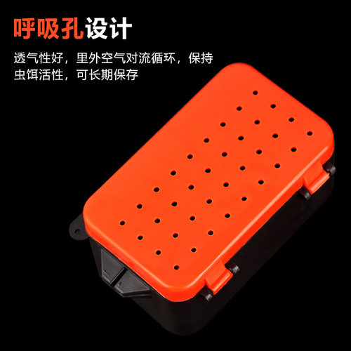 多功能活饵盒蚯蚓盒红虫盒鱼饵盒沙蚕盒配件盒钓鱼渔具垂钓小配件 - 图1