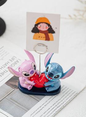 史迪仔安琪便签夹名片夹树脂摆件