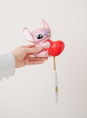 迪士尼史迪仔安琪陶瓷牙刷架