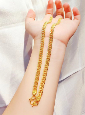 马鞭坦克扁链男女情侣项链