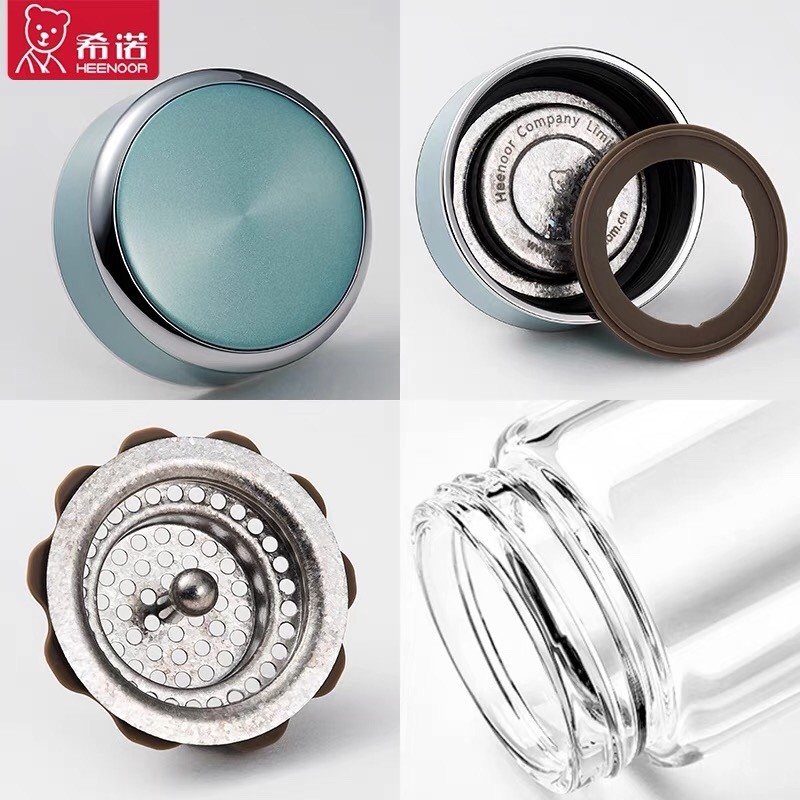 希诺鹅蛋杯钛杯抗菌双层高端玻璃水杯车载商务泡茶杯西诺1916定制 - 图0