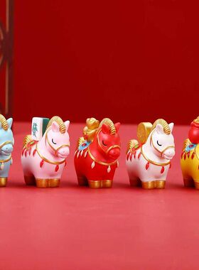 马上发财国潮马礼品桌面摆件马年办公室吉祥物生肖马新年创意礼品