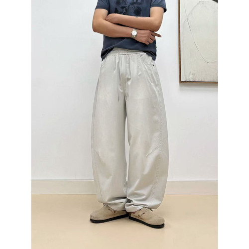 左素男装2026夏季休闲时尚水洗天丝莱赛尔棉休闲裤透气超薄弯刀裤 - 图1