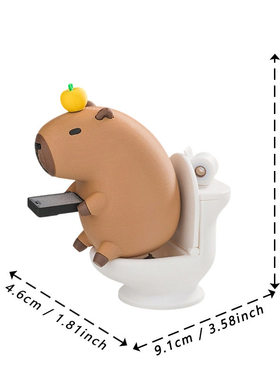 儿童手办卡皮巴拉噗噗豚磁吸桌面摆件3D打印马桶创意搞怪桌面玩具