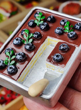 磁吸装饰仿真蓝莓草莓提拉米苏冰箱贴3D树脂美食甜品冰箱贴