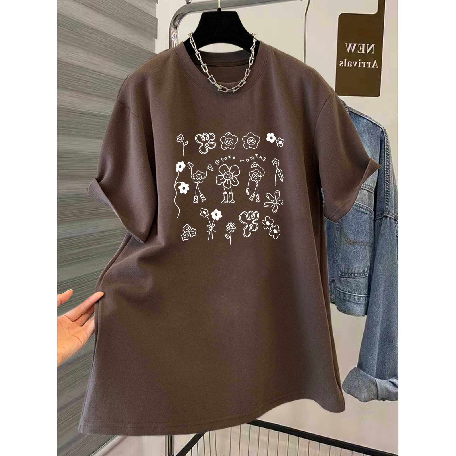 2025新款磨毛纯棉短袖t恤女中长款黑色半袖上衣加厚打底衫春秋季,淘宝优惠券,粉丝福利购,淘宝优惠卷