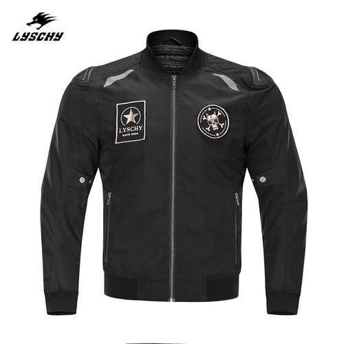 雷翅摩托车骑行服四季男飞行员夹克哈雷复古防摔防风休闲通勤车服 - 图0