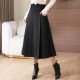 Wanzhang mid-length skirt slimming woolen skirt