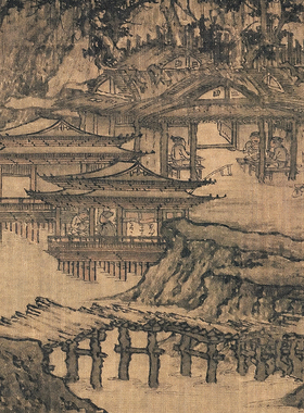微喷画稿画心李成晴栾萧寺图