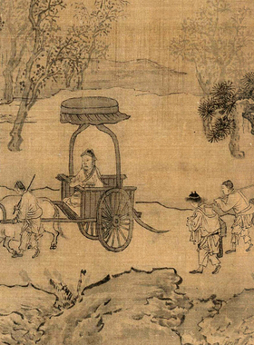 南宋李唐临摹画稿国画画心