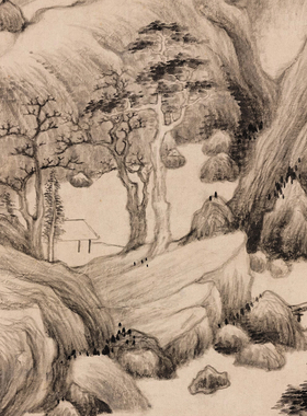 董其昌葑泾仿古图临摹范本画稿