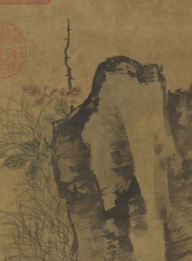 花鹅小景图宋元花鸟临摹画稿范本