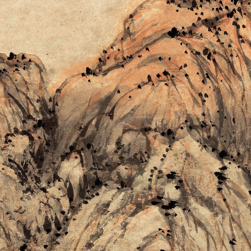 明蓝瑛秋山渔隐图真迹高清微喷打印画心学习临摹画稿仿古山水复制,淘宝优惠券,粉丝福利购,淘宝优惠卷