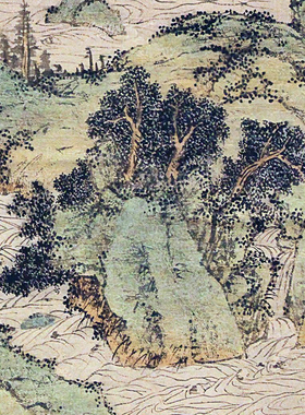 文徵明万壑争流图原大临摹画稿