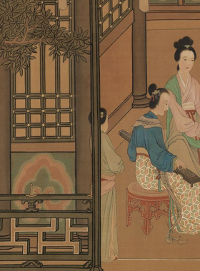 周文矩仙姬文绘图高清微喷画心