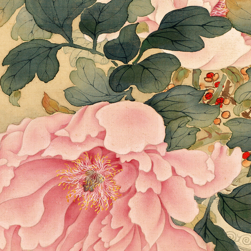 岁朝清供图 工笔牡丹花卉平安如意挂画画心高清微喷临摹画稿范本,淘宝优惠券,粉丝福利购,淘宝优惠卷