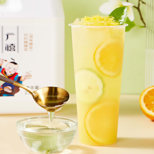 广禧白砂糖糖浆2.5kg 竹蔗糖糖浆果糖咖啡奶茶冷饮奶茶店专用原料 - 图1