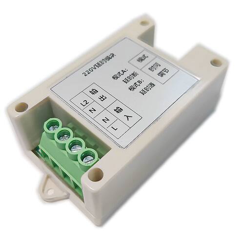 交流220V30A定时继电器模块不需触发跳线选择A延时断开 B后接通 - 图1
