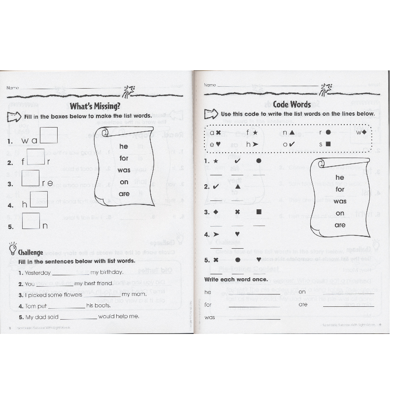 Scholastic Success Alphabet字母 Sight Words高频词学乐成功系列美国小学CCSS英语原版教材练习册PreK Grade K-2-图2