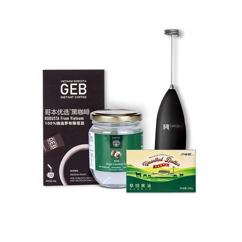 Кофейный комплект, кокосовое масло, электрическая палочка для смешивания