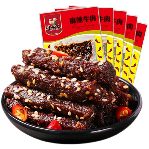 四川特产达州川汉子麻辣牛肉105g*3袋小包装熟食牛肉干休闲零食 - 图3