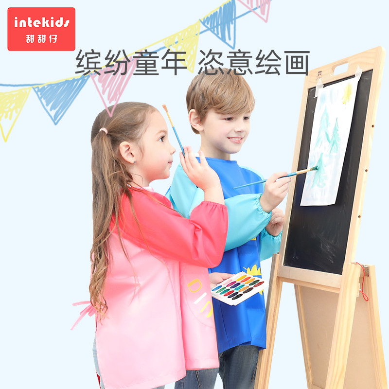 宝宝罩衣吃饭防水反穿绘画围兜儿童围裙画画衣服男童长袖小孩护衣,淘宝优惠券,粉丝福利购,淘宝优惠卷