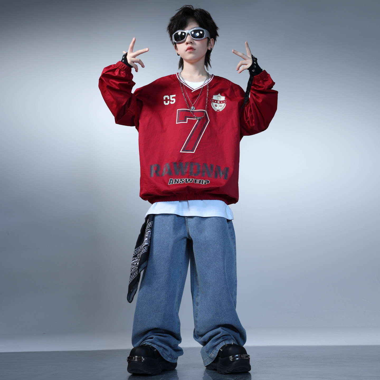 儿童美式潮牌街舞演出服少儿帅气架子鼓表演服女童嘻哈爵士舞服装,淘宝优惠券,粉丝福利购,淘宝优惠卷