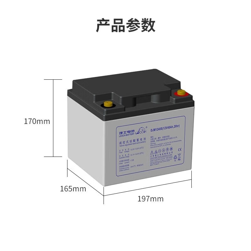 LEOCH理士蓄电池DJM1238S免维护电瓶DJM1240S直流屏12v38AH机房 - 图2