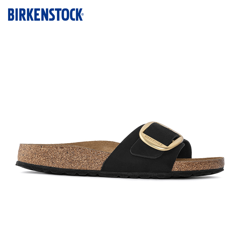 BIRKENSTOCK勃肯软木拖鞋女款一字带凉拖Madrid Big Buckle系列-图0