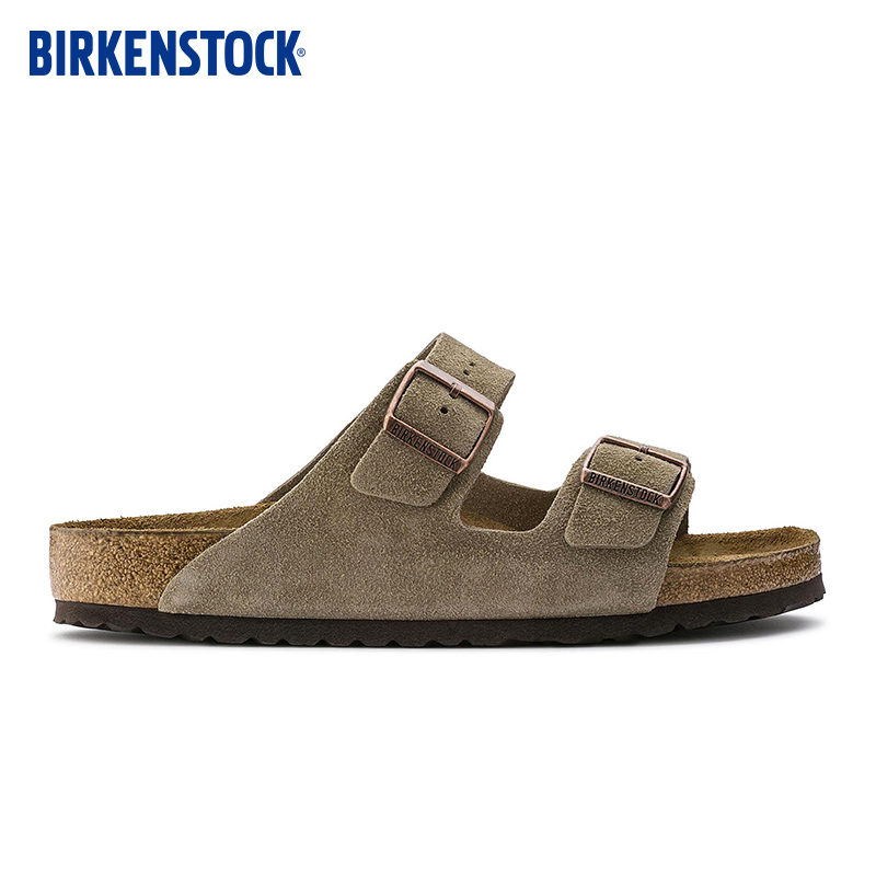 BIRKENSTOCK勃肯软木拖鞋男女同款绒面软底拖鞋Arizona系列 - 图0