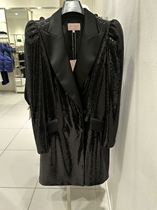 (LS Village) Luisa Spagnoli Show in black sequin swarm with dress long sleeves