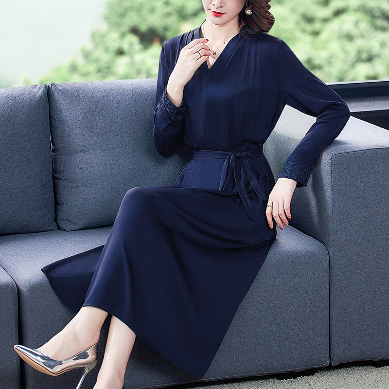 贵夫人长袖2020新款大码女装连衣裙 赛娅奴大码女装