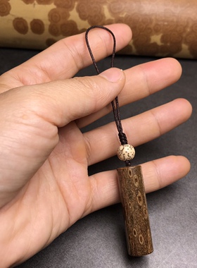 手工制作梅鹿竹扇坠吊坠 文玩竹子斑竹挂件手机链钥匙扣坠子把件