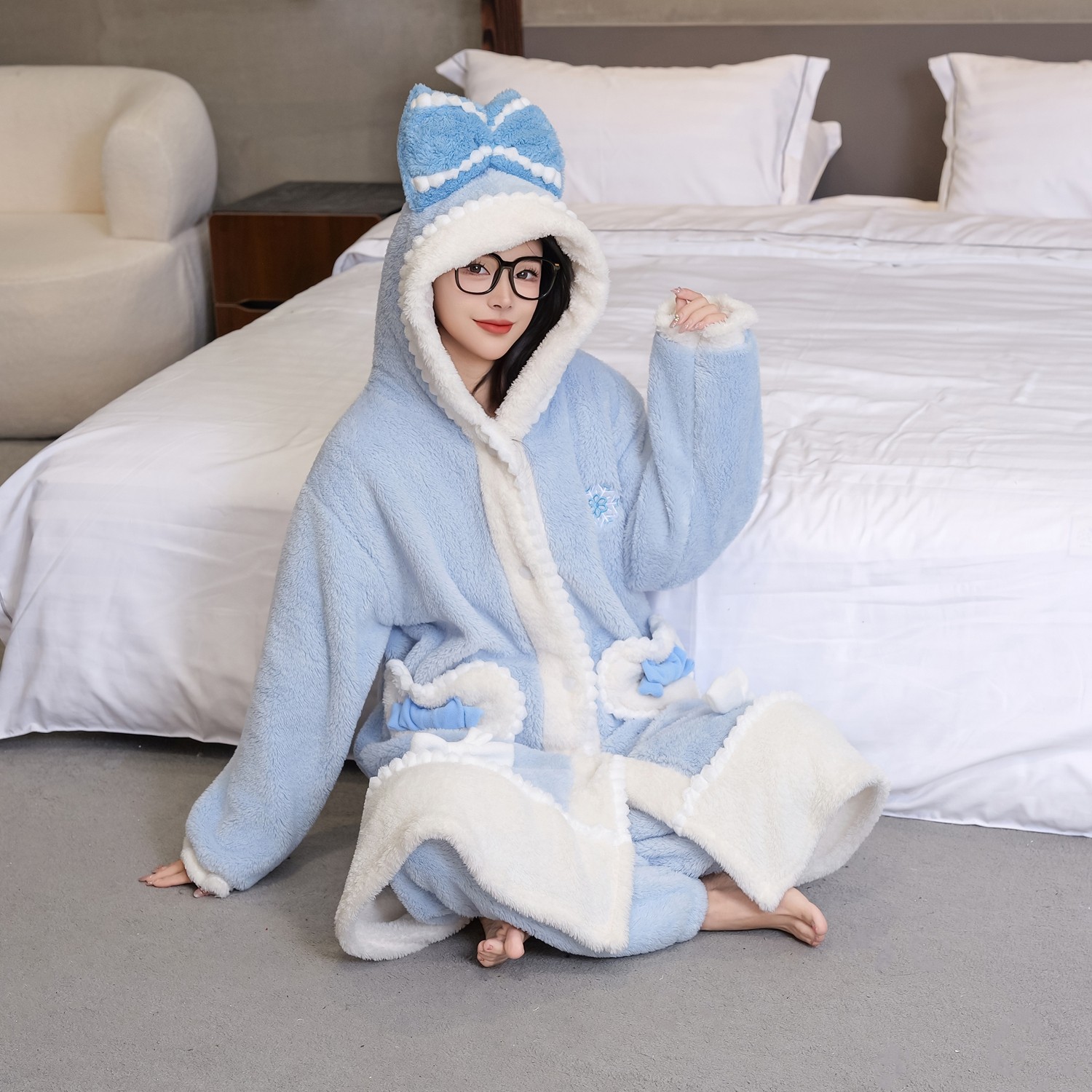 艾莎公主风睡袍女秋冬季珊瑚绒加厚加绒睡衣可外穿睡裙家居服浴袍,淘宝优惠券,粉丝福利购,淘宝优惠卷