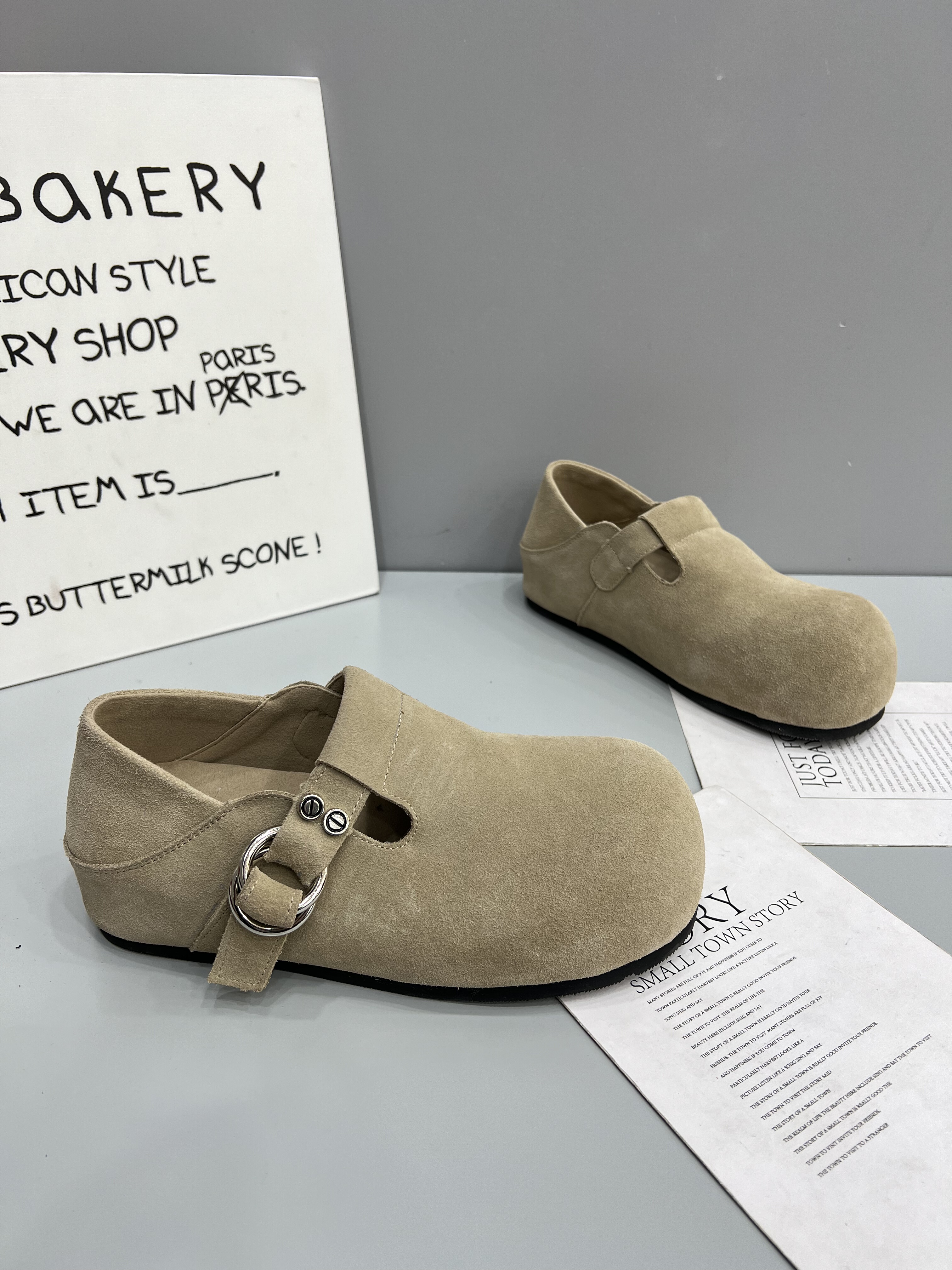 真皮厚底勃肯鞋女2026春季复古百搭一脚蹬懒人乐福鞋增高百搭单鞋,淘宝优惠券,粉丝福利购,淘宝优惠卷