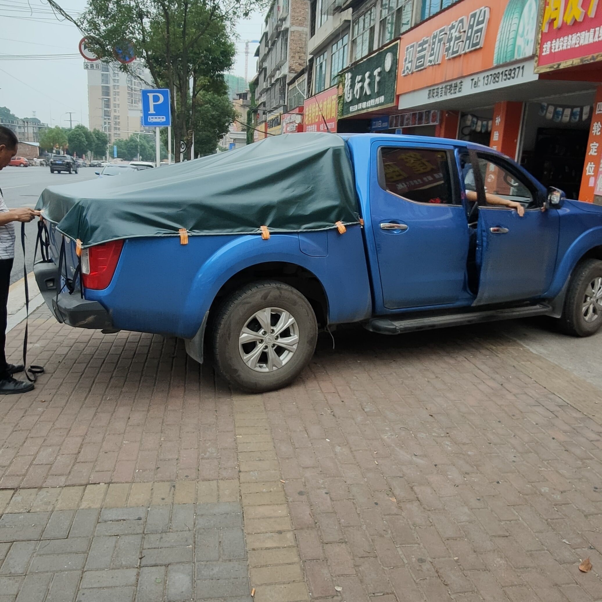 皮卡车篷布雨布防水油布皮卡后斗雨布 - 图2