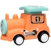 Children pressing car boy inertia puzzle cartoon