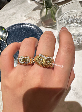 新款 小版 可可爱爱 18k金猫头鹰戒指