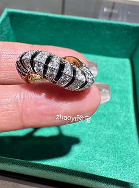 Zhaoyi珍宝～18k金 钻石斑马纹戒指