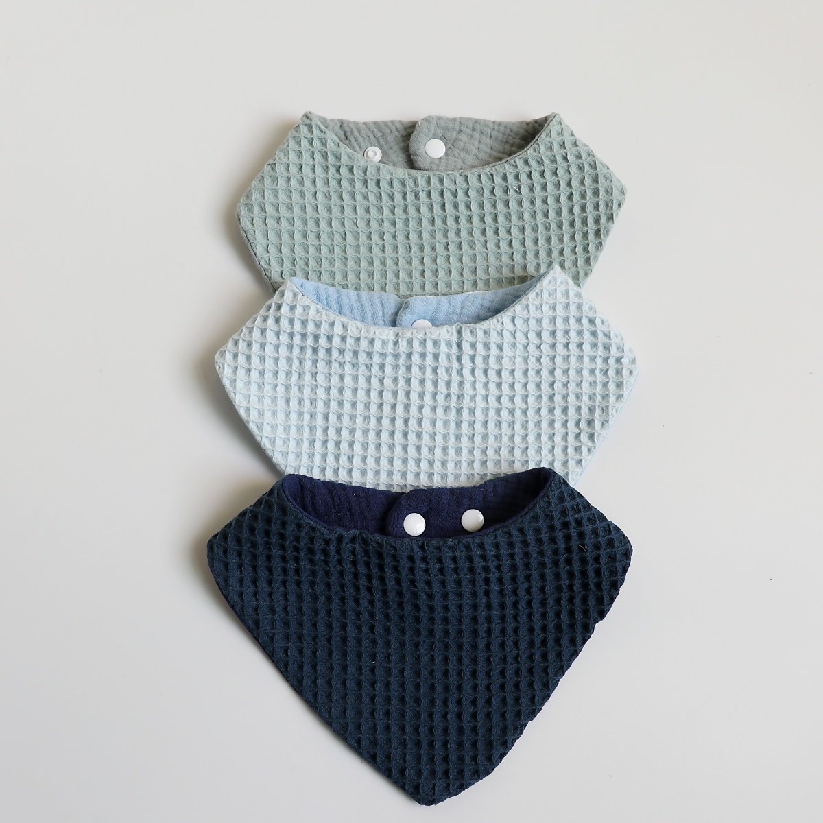 韩国宝宝三角巾纯棉华夫格莫兰迪色系婴儿口水巾防吐奶围兜假领子,淘宝优惠券,粉丝福利购,淘宝优惠卷