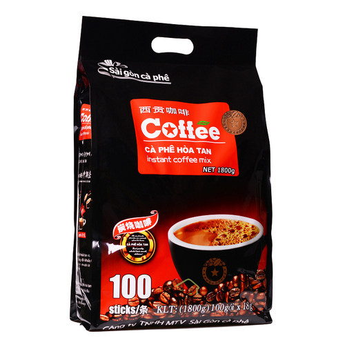 越南西贡咖啡西贡炭烧咖啡1800g三合一速溶咖啡冲饮100条装包邮 - 图3