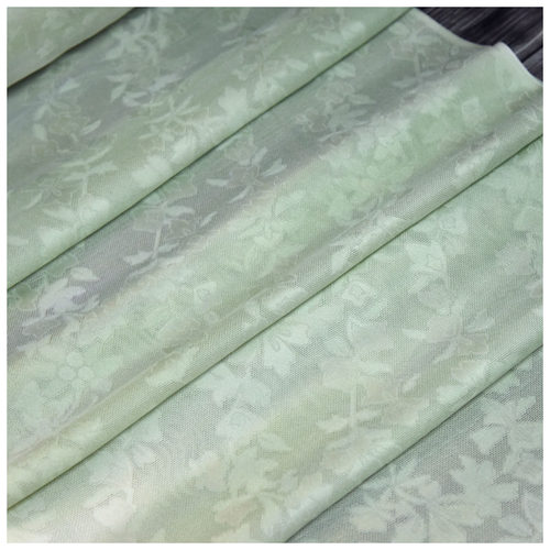 中古正绢真丝浅绿花罗小纹反物整卷布料口金荷包汉服旗袍面料 - 图1