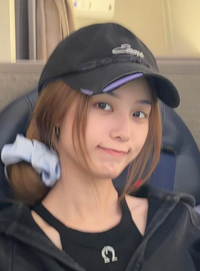 徐艺洋同款蓝色大肠发圈头绳女夏天韩系高级感巨好看扎头发绳头花