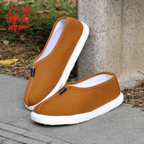 Handmade Thousand Floors Bottom Monk Shoes Single Shoes Old Beijing Cloth Shoes Spring Autumn Rohan Shoes Monk Shoes Gushi Shoes Non-slip Soft Bottom