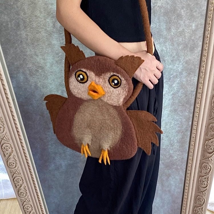 尼泊尔进口手工清新文艺可爱百搭奶牛猪猪青蛙羊毛毡单肩斜跨包,淘宝优惠券,粉丝福利购,淘宝优惠卷