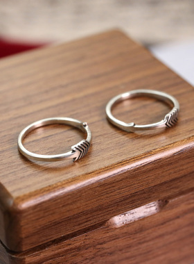 丘比特之箭纯银复古做旧戒指