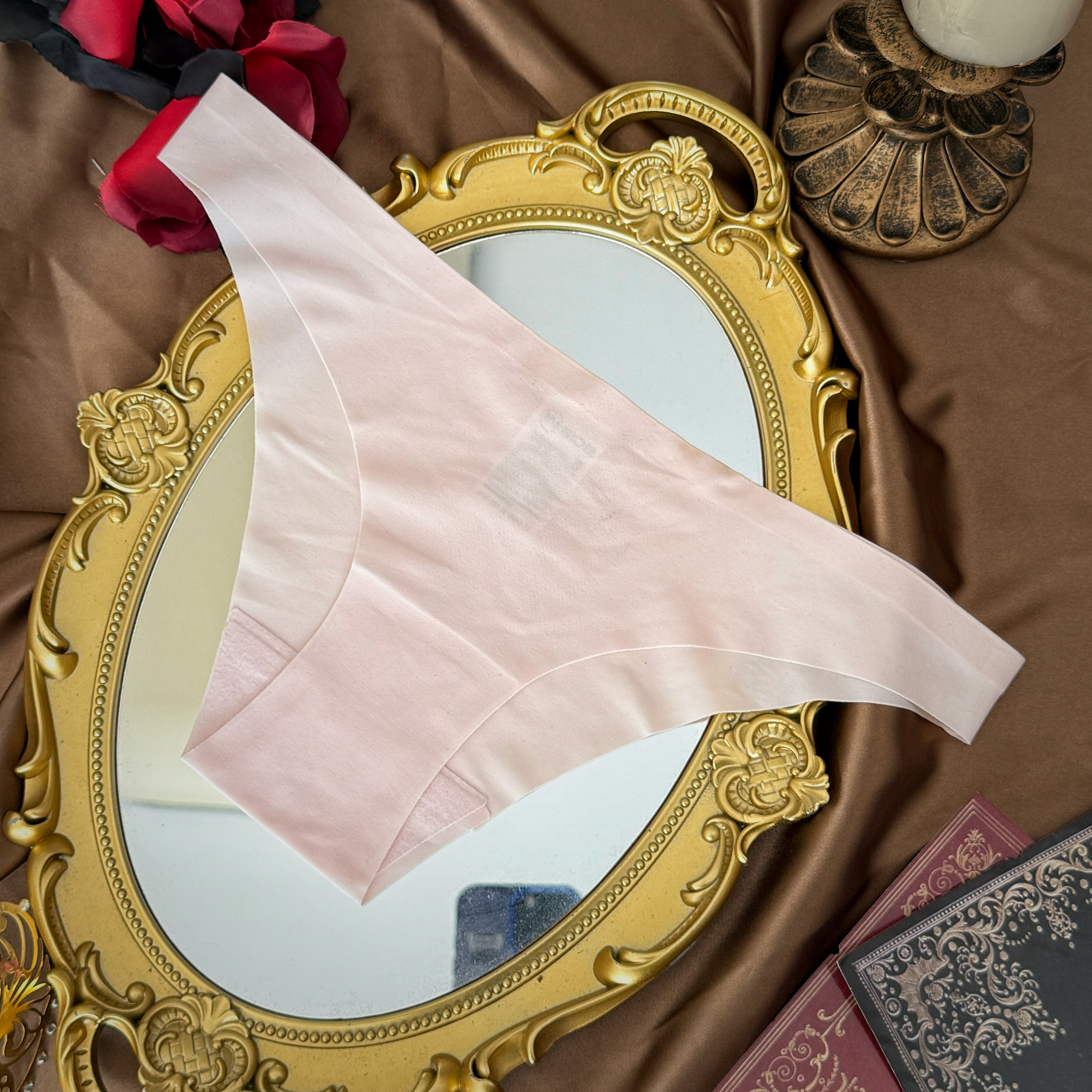 欧美冰丝滑一片式低腰半包臀丁字内裤女性感无痕瑜伽薇t裤女棉裆,淘宝优惠券,粉丝福利购,淘宝优惠卷